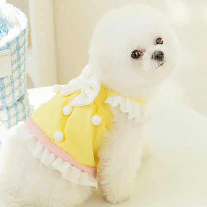 Summer Princess Dog Dress with Cute Bow for Stylish Pets - Smarsty
