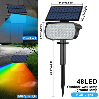 Solar Powered LED Spotlights for Outdoor Landscape Lighting - Smarsty