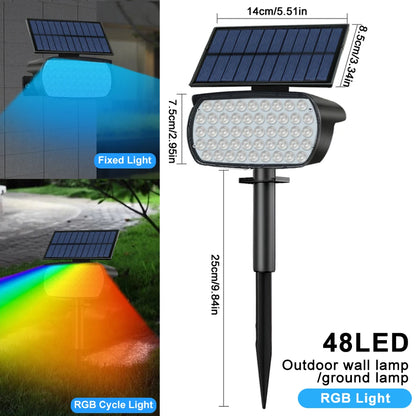 Solar Powered LED Spotlights for Outdoor Landscape Lighting - Smarsty