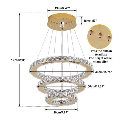 French luxury crystal chandeliers Hall living room Led ceiling lamp pendant ceiling light Room Kitchen Dining table decoration ﻿ - Smarsty