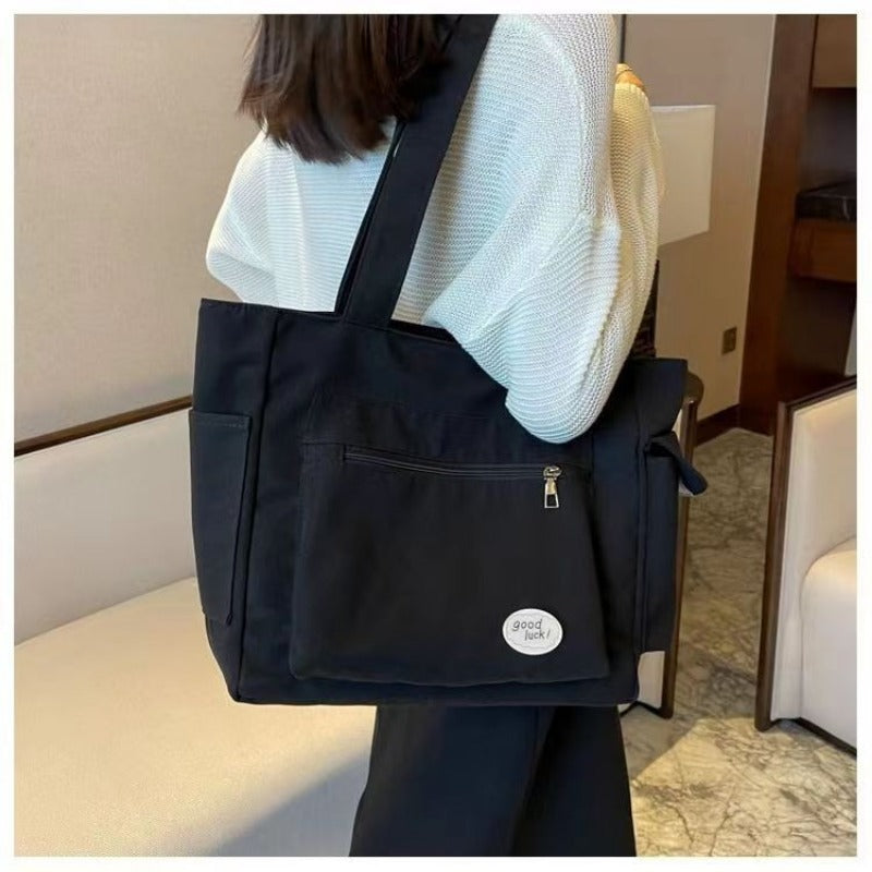 Women Canvas Tote Bag Large Capacity Shoulder Handbag - Smarsty