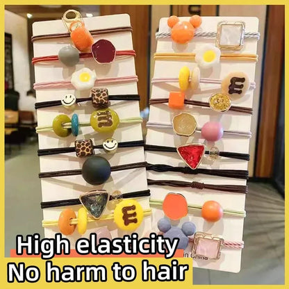 10PCS High Elasticity Hair Ring Set for Durable Ponytails - Smarsty