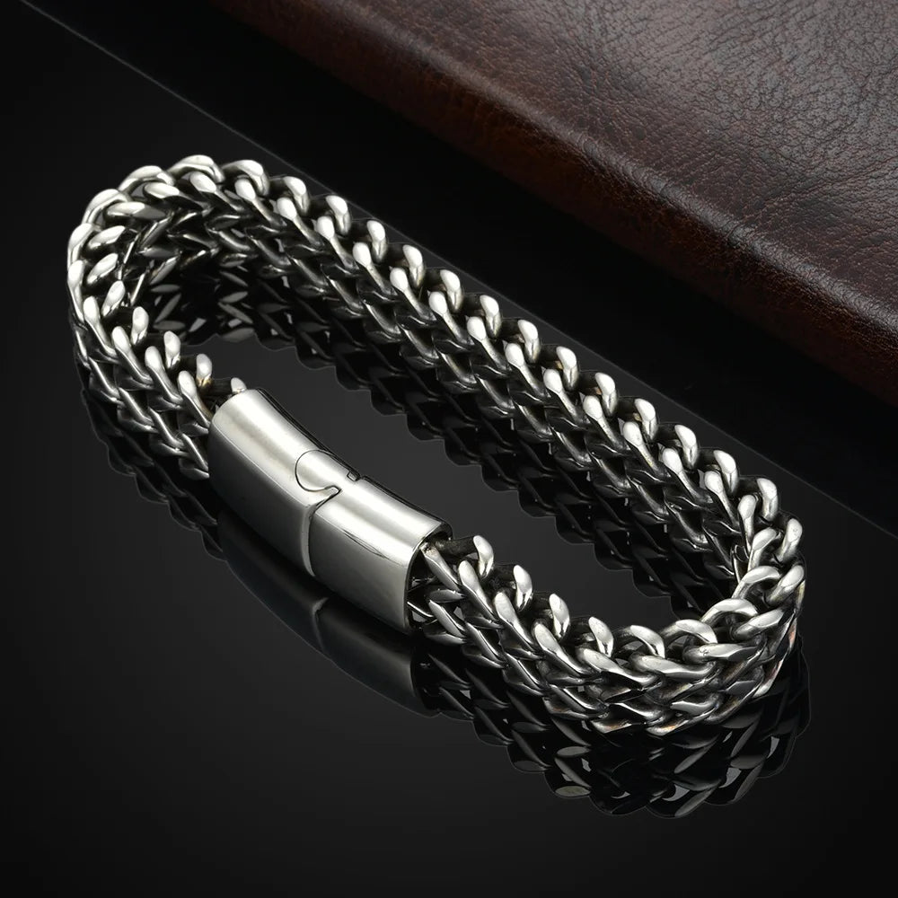 Stainless Steel Magnetic Buckle Bracelet for Unisex - Smarsty