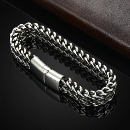Stainless Steel Magnetic Buckle Bracelet for Unisex - Smarsty