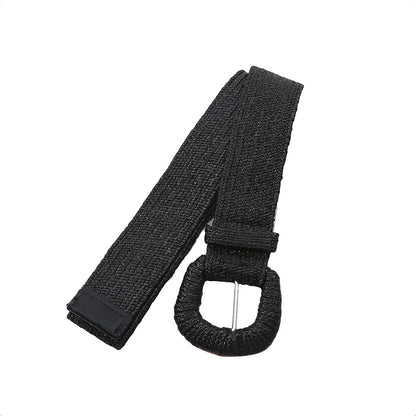 Retro Women Braided Wide Pin Buckle Belt Summer Fashion - Smarsty