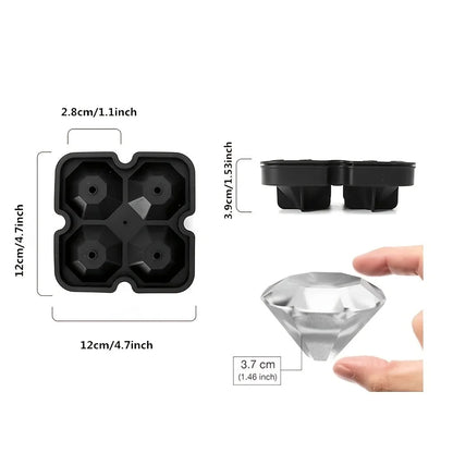 Unique Diamond-Shaped Ice Cube Tray for Home Use - Smarsty