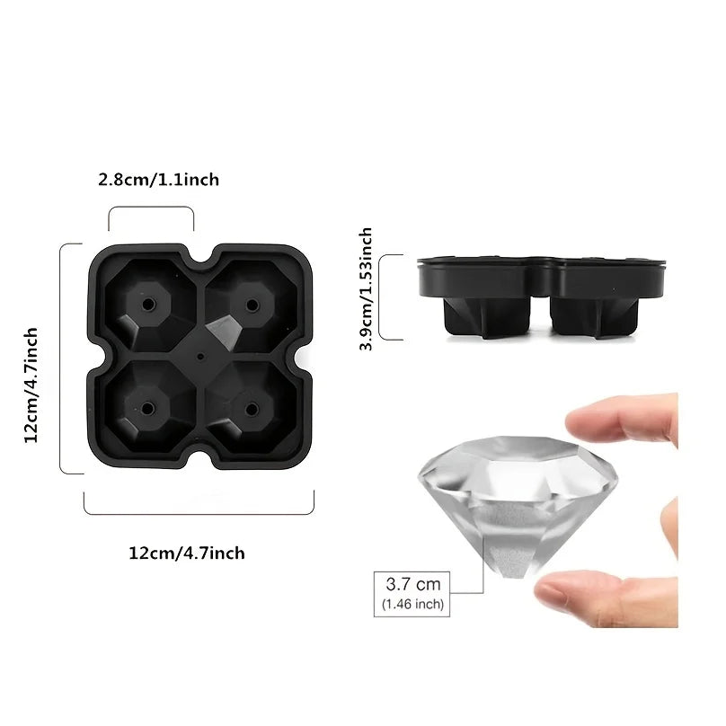 Unique Diamond-Shaped Ice Cube Tray for Home Use - Smarsty