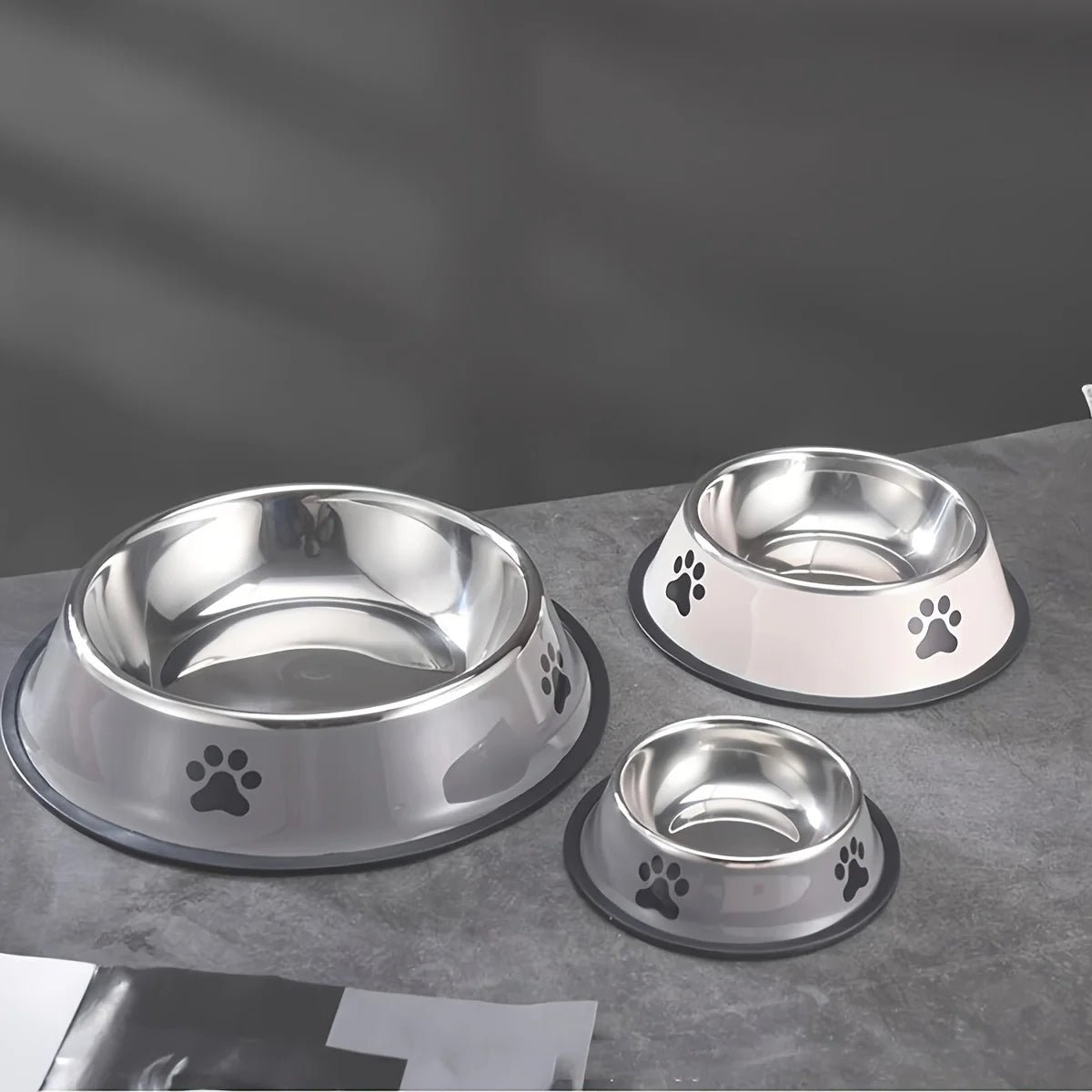 Stainless Steel Dog and Cat Food Bowl Anti-Fall Design - Smarsty