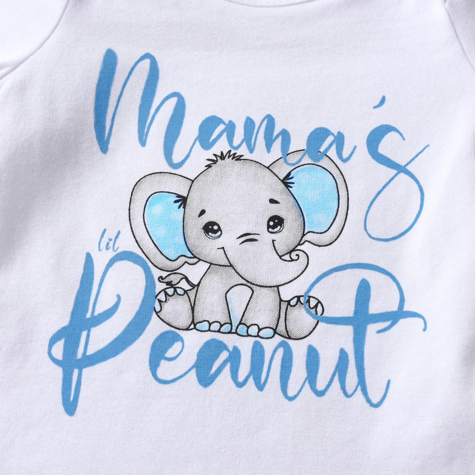 Newborn Baby Boy Clothes Infant Boys Long Sleeve Cartoon Elephant Print Romper Pants Hat 3pcs Outfits Set