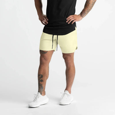 2024 New Men's Shorts Single-Layer Woven Quick Dry Solid Color Running Fitness Sports Casual American Fifth Pants Comfortable - Smarsty