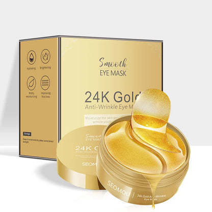 24K Gold Hyaluronic Acid Eye Masks for Dark Circles - Smarsty