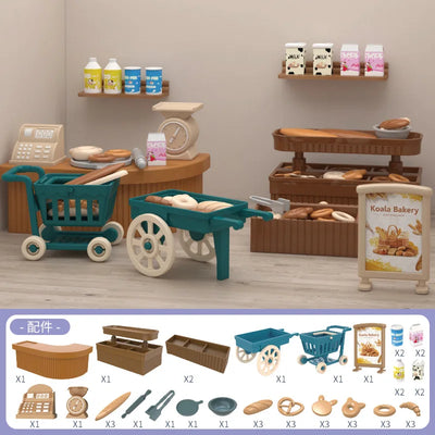 Original Toys Miniature Items Furniture Family Toys Dollhouse LivingRoom Bathroom Kitchen Set Pretend Creative Ideas Kids Toys by Smarsty