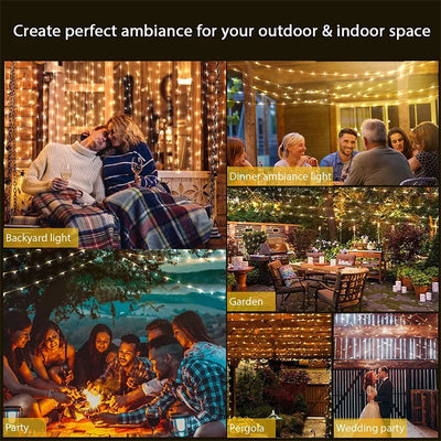 USB Led Fairy Lights Copper Wire String 20M 200LED Holiday Outdoor Lamp Garland For Christmas Tree Wedding Party Decoration - Smarsty