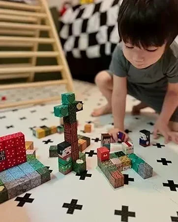 Magnetic Building Blocks Mine World Magnet Cube Set for Boy Girl Kid Age 3+ DIY Model Children STEM Educational Sensory Toy - Smarsty