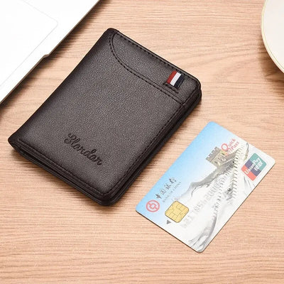 [Crazy Bag] Ultra Thin Men's Wallet Vertical Small Card Holder - Smarsty