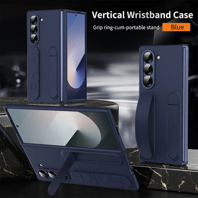 Premium Galaxy Z Fold Hand Strap Case With Folding Stand - Smarsty