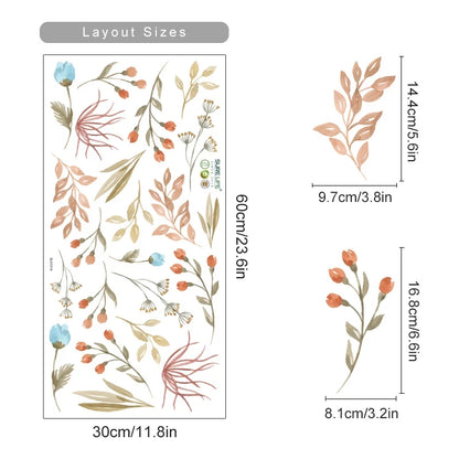 Boho Flowers Wall Stickers for Kids Room Décor - Smarsty