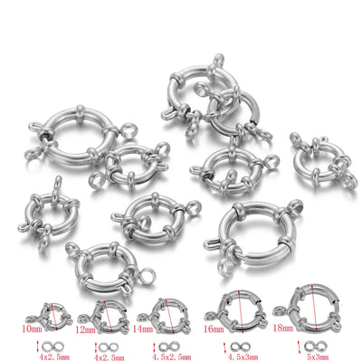 Gold Stainless Steel Spring Clasps for Jewelry Making - Smarsty
