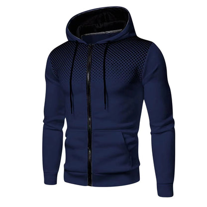 2024 New Men's Hoodie Jacket Streetwear Long Sleeve Sweatshirts Zipper Hooded Pullover Male Sportswear Men Clothing Streetwear - Smarsty