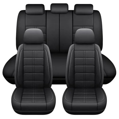 Leather Car Seat Covers Full Set 5-Seater Seat Universal Fit Padded of Most Car with Waterproof Breathable Anti-dirty