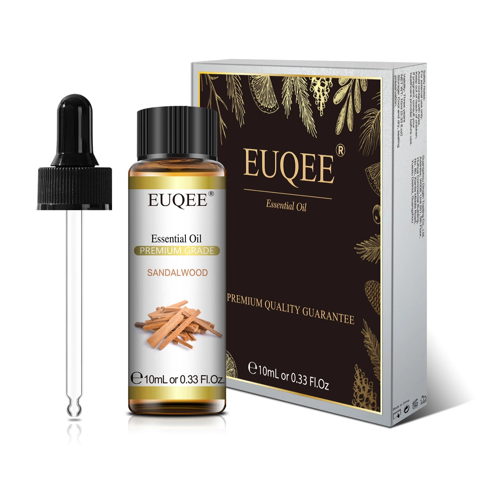 EUQEE 10ml Pure Natural Essential Oil Lavender Jasmine Eucalyptus Vanilla Sandalwood Sweet Orange Lemon Oregano Neroli Fragrance - Smarsty