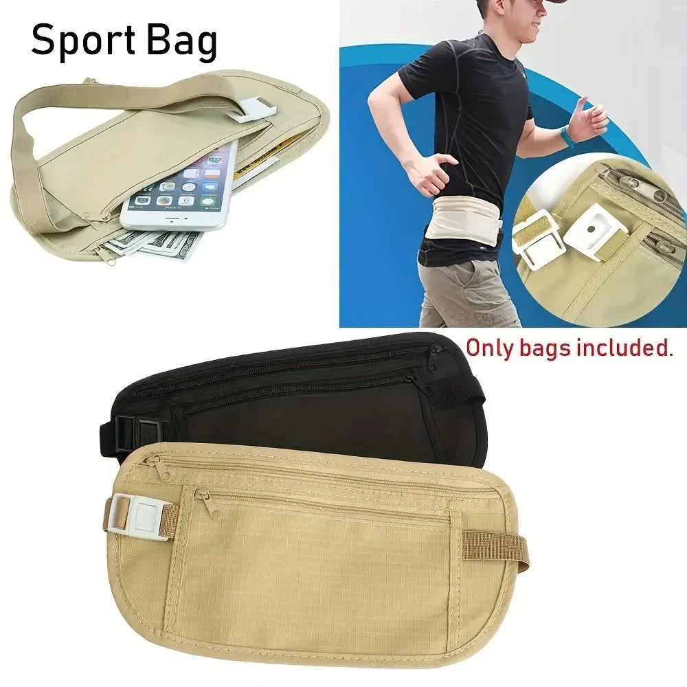 1pcWaterproof Anti-theft Invisible Running Waist Bag Multi-functional Ultra-thin Travel Cell Phone Bag For Men Women Cycling Bag - Smarsty