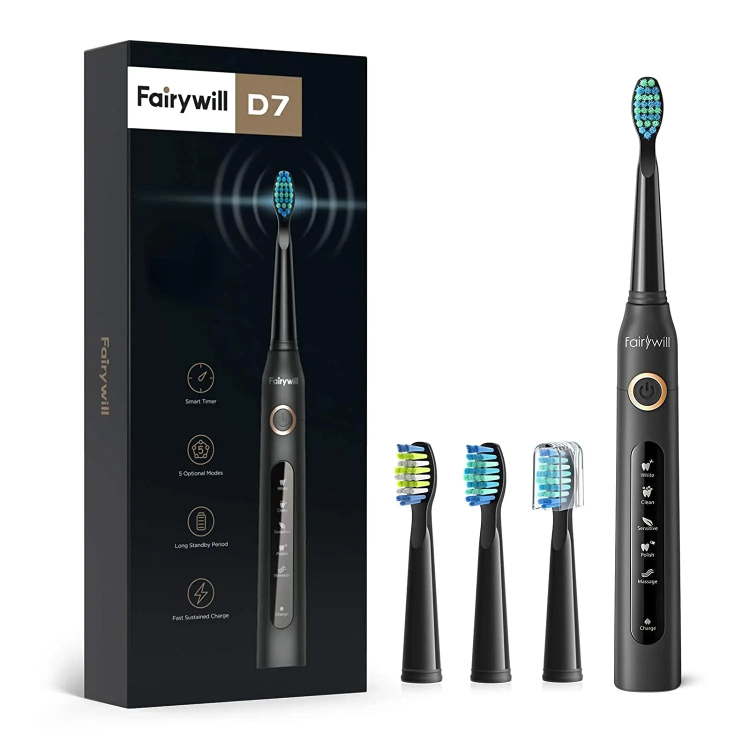 Fairywill Electric Sonic Toothbrush with Whitening Mode - Smarsty