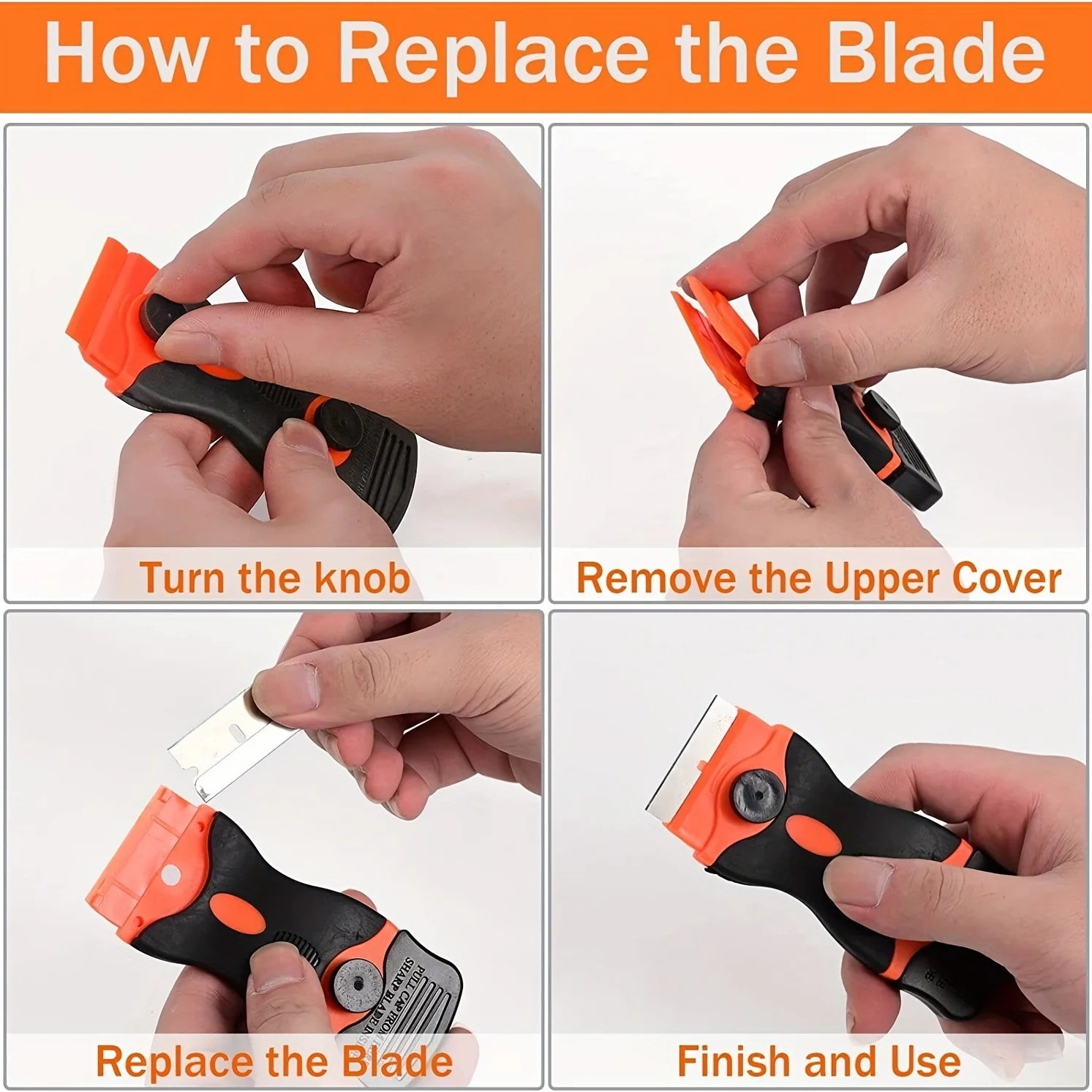 21pcs Razor Blade Scraper Double Edge Razor Scraper Remover Tool with Razor Blades for Labels Stickers Decals Removal Tint Vinyl - Smarsty