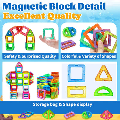 Magnetic Building Blocks DIY Magnets Toys medium size STEM Toys Construction Toys Learning Educational Magnet Toys - Smarsty