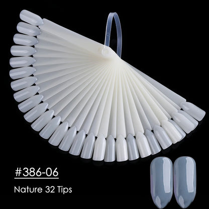 50pcs Oval Nail Display Tips for UV Gel Swatching - Smarsty