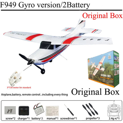 WLtoys F949 2.4G 3D6G 3Ch RC Airplane Fixed Wing Plane Outdoor Toys Drone RTF Upgrade Version Digital Servo F949S With Gyroscope - Smarsty