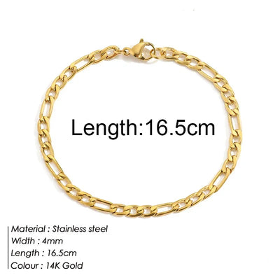 Gold Stainless Steel Twist Chain Bracelet for Women - Smarsty