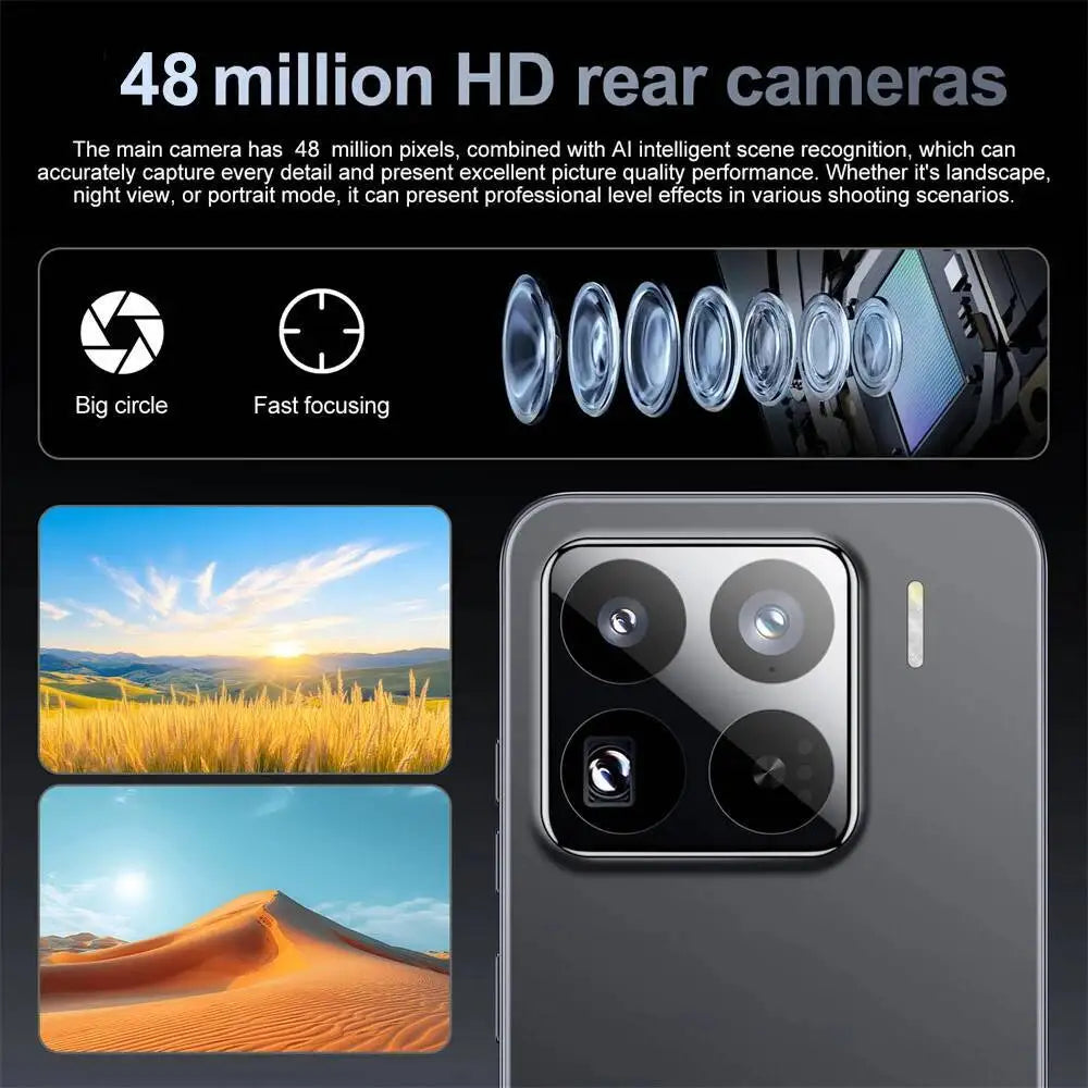 New 2025 HOT 15 Ultra 7.0HD Global Edition Original Smart Dual Card Facial Recognition Function 8000mAh Battery