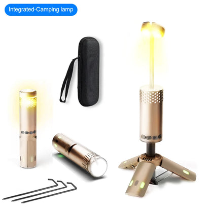 Upgraded Camping LED Telescopic Flashlight with Tripod Rechargeable Emergency Lamp Outdoor Portable orch Light Table Lamp Tent by Smarsty