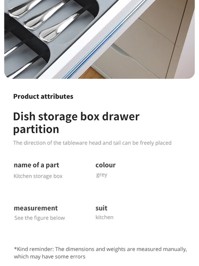 Kitchen Drawer Cutlery Storage Tray Knife Holder Spoon Forks Tableware Organizer Container For Spice Bottles Knives Block Rack by Smarsty