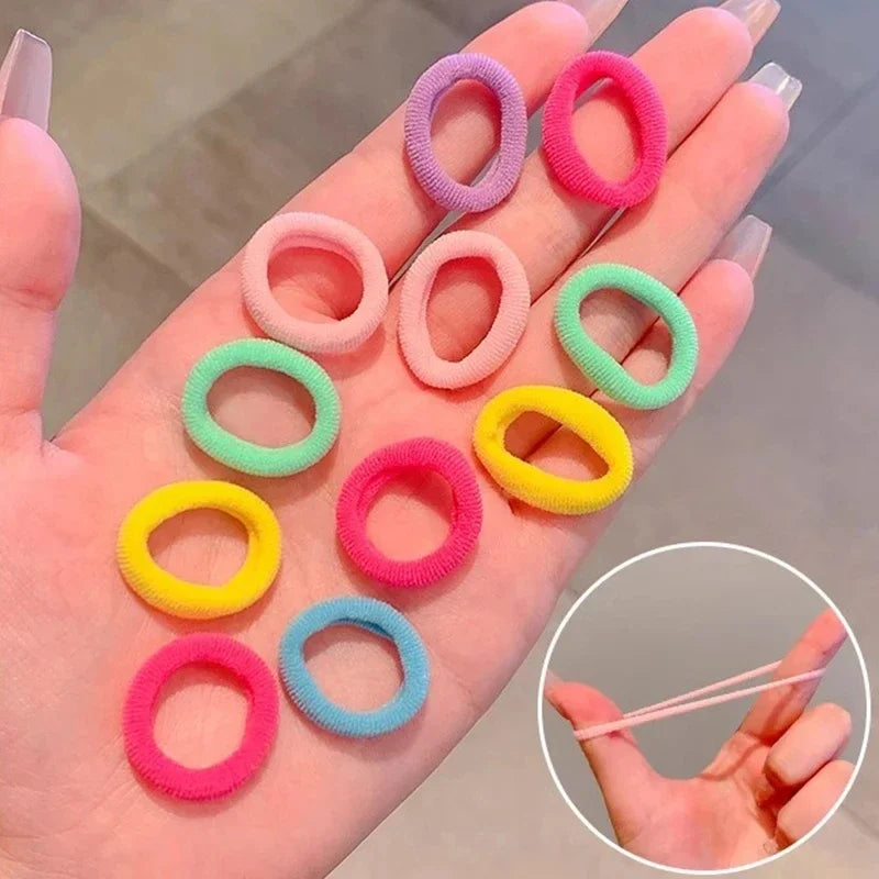 200 Pack Nylon Hair Bands Colorful Gentle No Damage - Smarsty