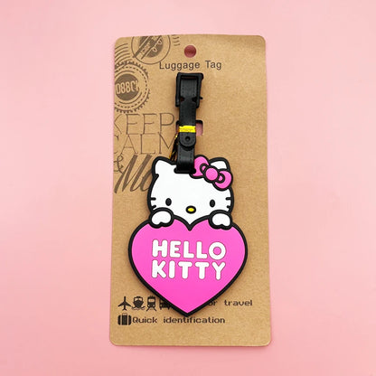 Hello Kitty Luggage Label Cute My Melody Luggage Tag Cartoon Suitcase ID Address Holder Baggage Boarding Portable - Smarsty