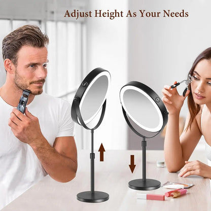 8 Inch Makeup Mirror With Light And 10X Magnification - Smarsty
