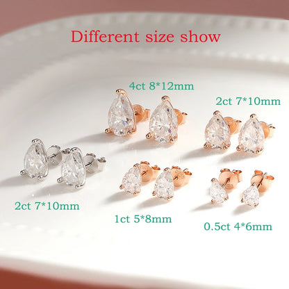 Certified Moissanite Stud Earrings VVS1 18k Gold Plated - Smarsty