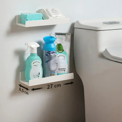 Multifunction Wall Mounted Storage Rack Self Adhesive No-drill Shelves Wall for Kitchen Bathroom C6UE by Smarsty