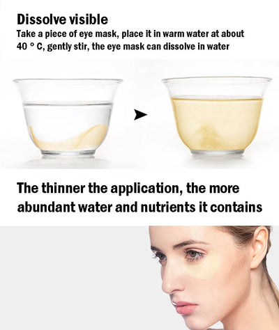 24K Gold Collagen Eye Masks for Dark Circles and Puffiness - Smarsty