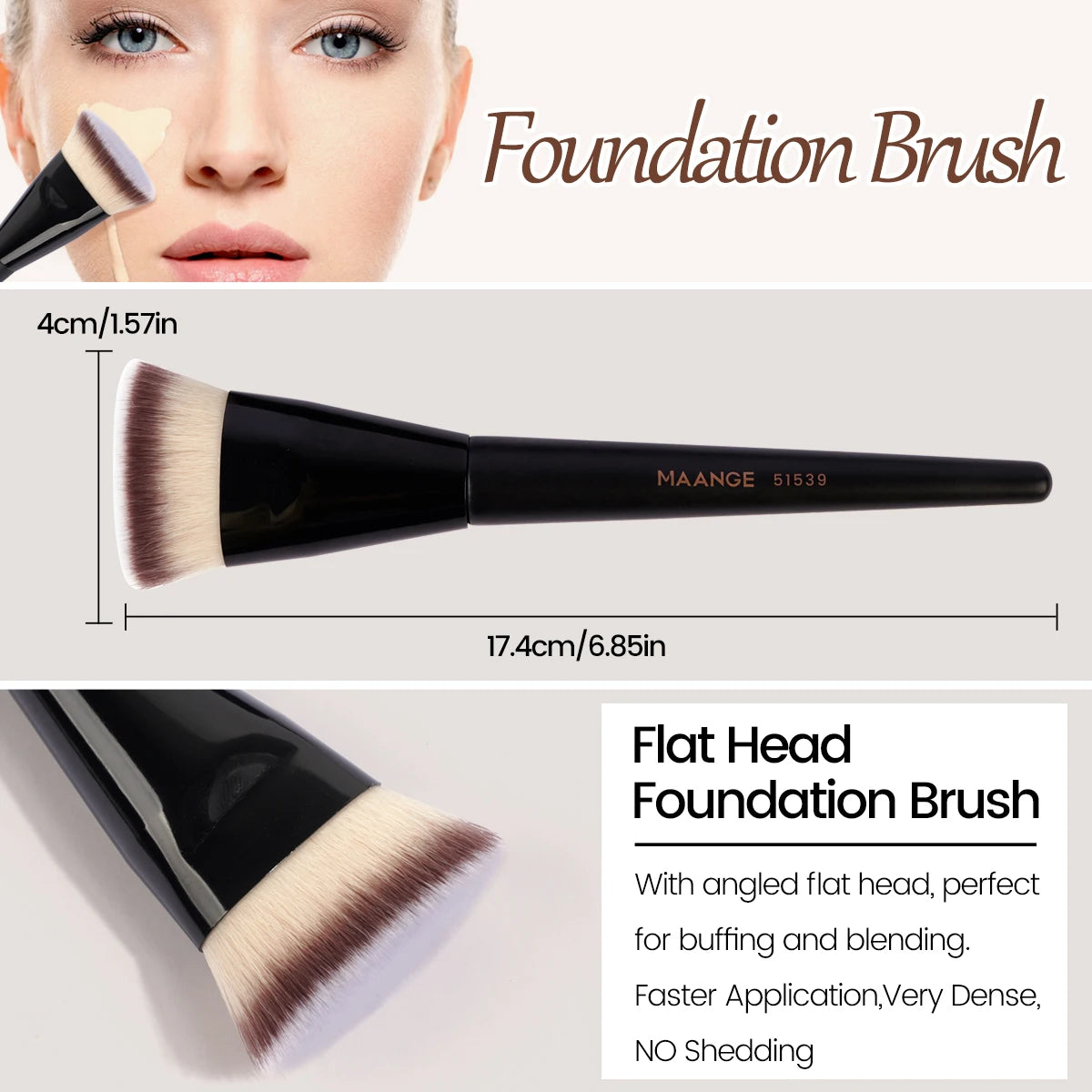 MAANGE 3 Piece Makeup Brush Set for Flawless Application - Smarsty