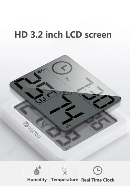 Digital Clock Desk Clock with Temperature and Humidity Display - Smarsty