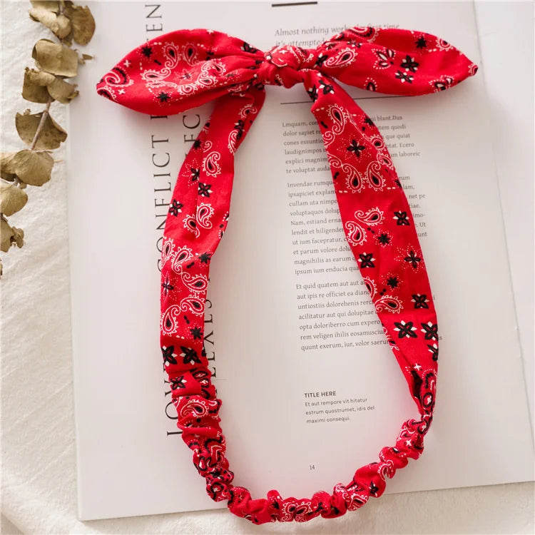 Boho Soft Elastic Headband For Women Vintage Cross Knot - Smarsty