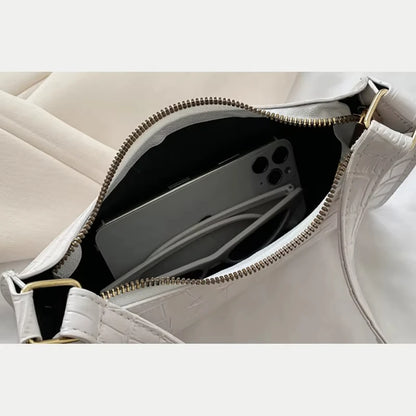 PU Leather Alligator Pattern Women Underarm Messenger Purse - Smarsty