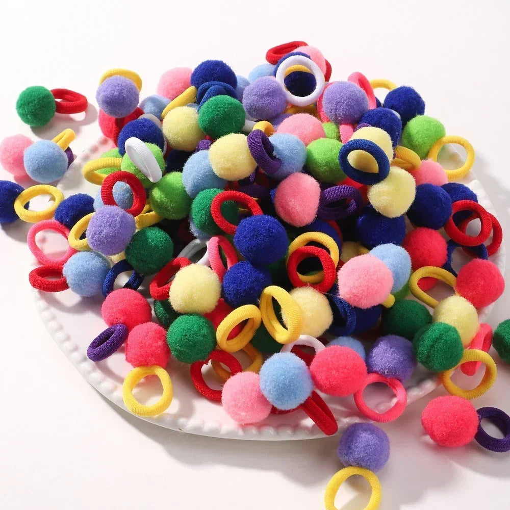 Kids Plush Hair Bands 20 Pack Soft Scrunchies For Children - Smarsty