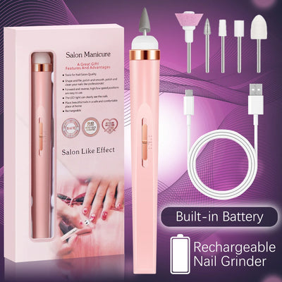 Portable 5 in 1 Electric Nail Drill Set for Professional Manicures - Smarsty