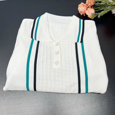 YuooMuoo Chic Fashion Sexy Package Hips Knitted Mini Dress 2025 Summer Vintage Turn-down Collar Ruffled Party Dress Streetrwear - Smarsty