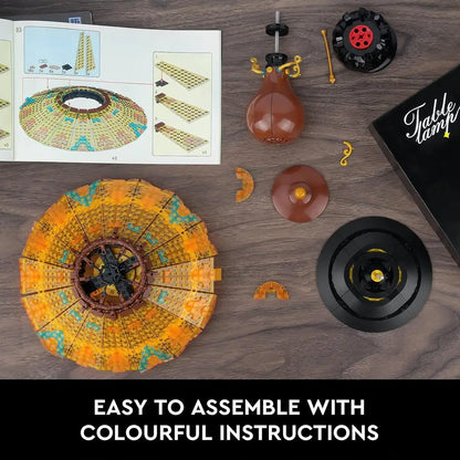 Ideas Table Lamp Mini Building Block Set, Creative Retro-Style Table Lamp Model