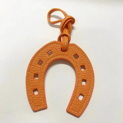 10 Colors Women and Girls PU Leather Horse Hoof Horseshoe Keychain Handbag Holder Charm Bag Purse Accessories for Handbags - Smarsty